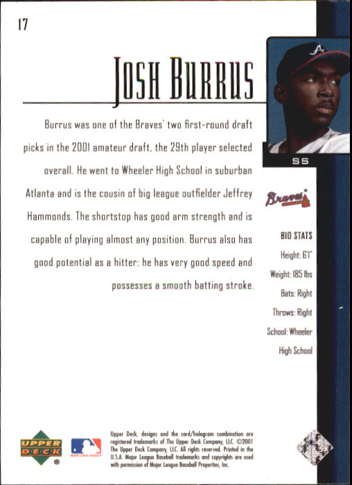 FREE SHIP You Pick 2001 Upper Deck Prospect Premieres BB Cards A2031 10 