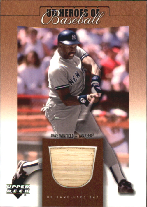 2001 Upper Deck Prospect Premieres Heroes of Baseball Game Bat #BDW Dave Winfield