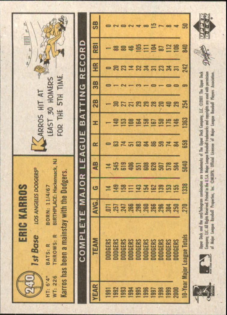 B3738- 2001 Upper Deck Vintage Baseball #s 1-250 -You Pick- 15+ FREE US SHIP - Picture 382 of 400