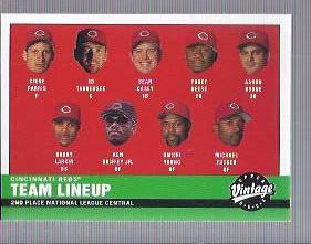 2001 Upper Deck Vintage #330 Cincinnati Reds CL
