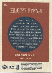 2001 Upper Deck Vintage Glory Days #G14 Ken Griffey Jr. back image