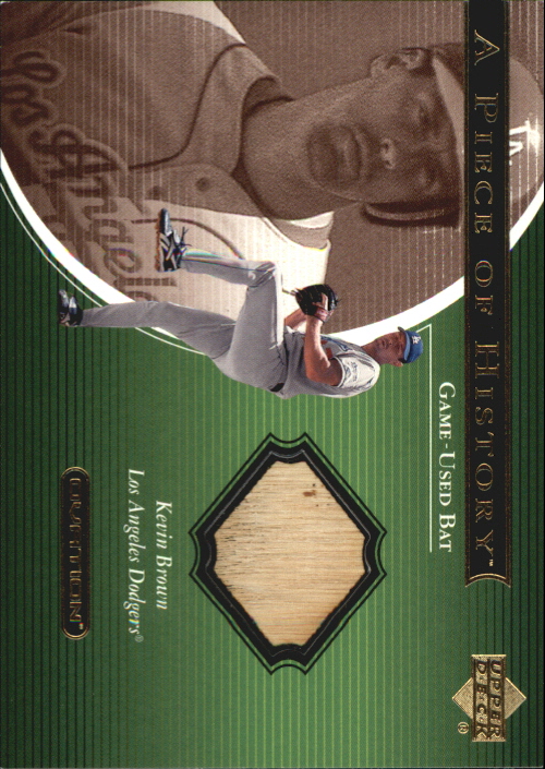 2001 Upper Deck Ovation A Piece of History #KKB Kevin Brown