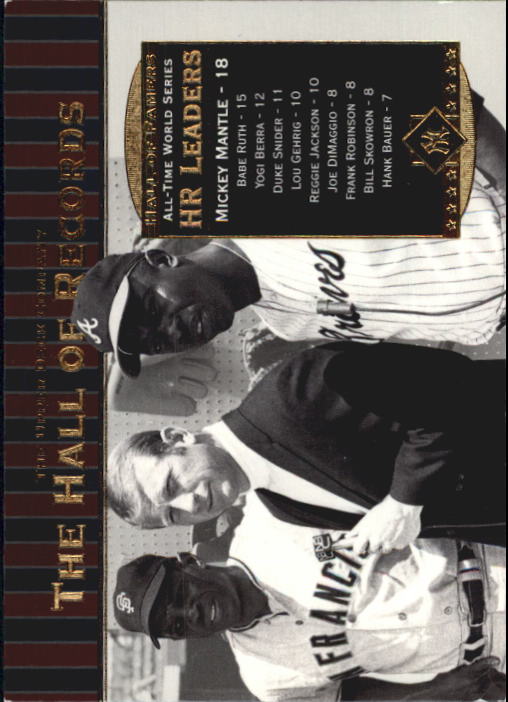 2001 Upper Deck Hall of Famers #90 Mickey Mantle HR/w/Willie Mays/Hank Aaron