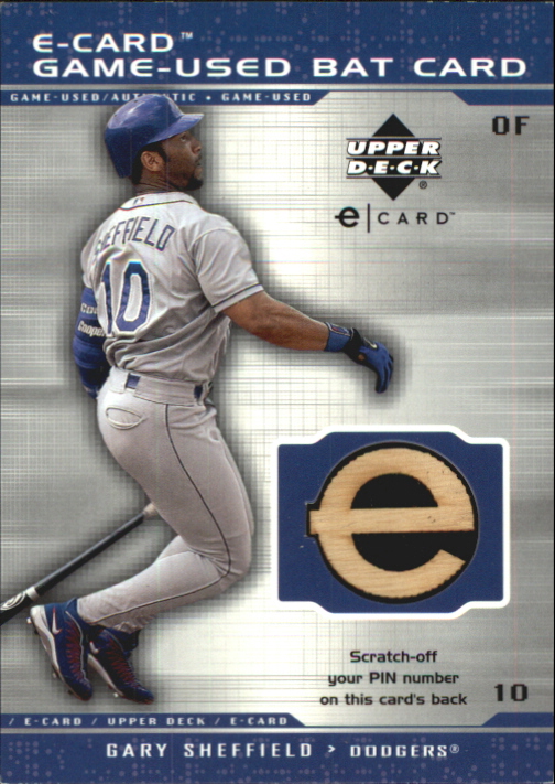 2001 Upper Deck Evolution e-Card Game Bat #BGS Gary Sheffield