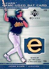 2001 Upper Deck Evolution e-Card Game Bat #BJaG Jason Giambi