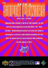 2001 Upper Deck Decade 1970's Super Powers #SP6 Nolan Ryan back image