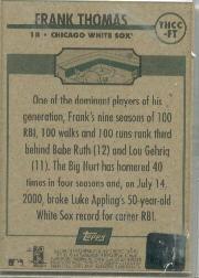2001 Topps Heritage Clubhouse Collection #FT Frank Thomas Jsy back image