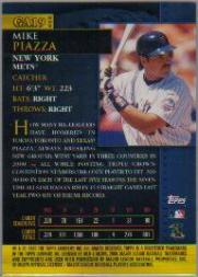 2001 Topps Golden Anniversary #GA19 Mike Piazza back image