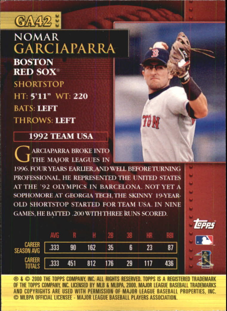 Nomar Garciaparra - Boston Red Sox (MLB Baseball Card) 2002 Upper