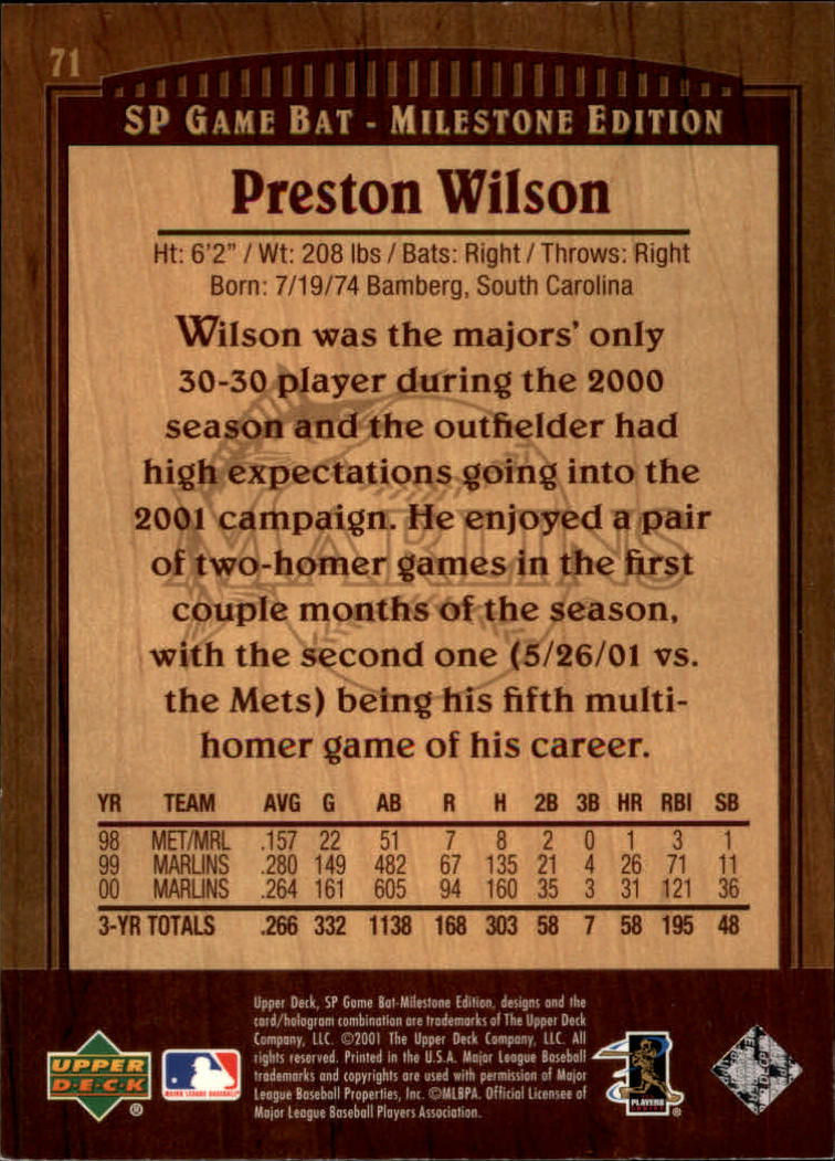 Sports Card Back