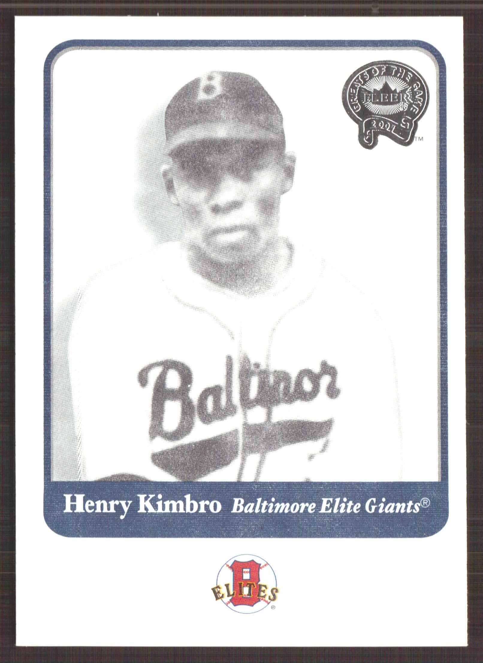 2001 Greats of the Game #39 Henry Kimbro