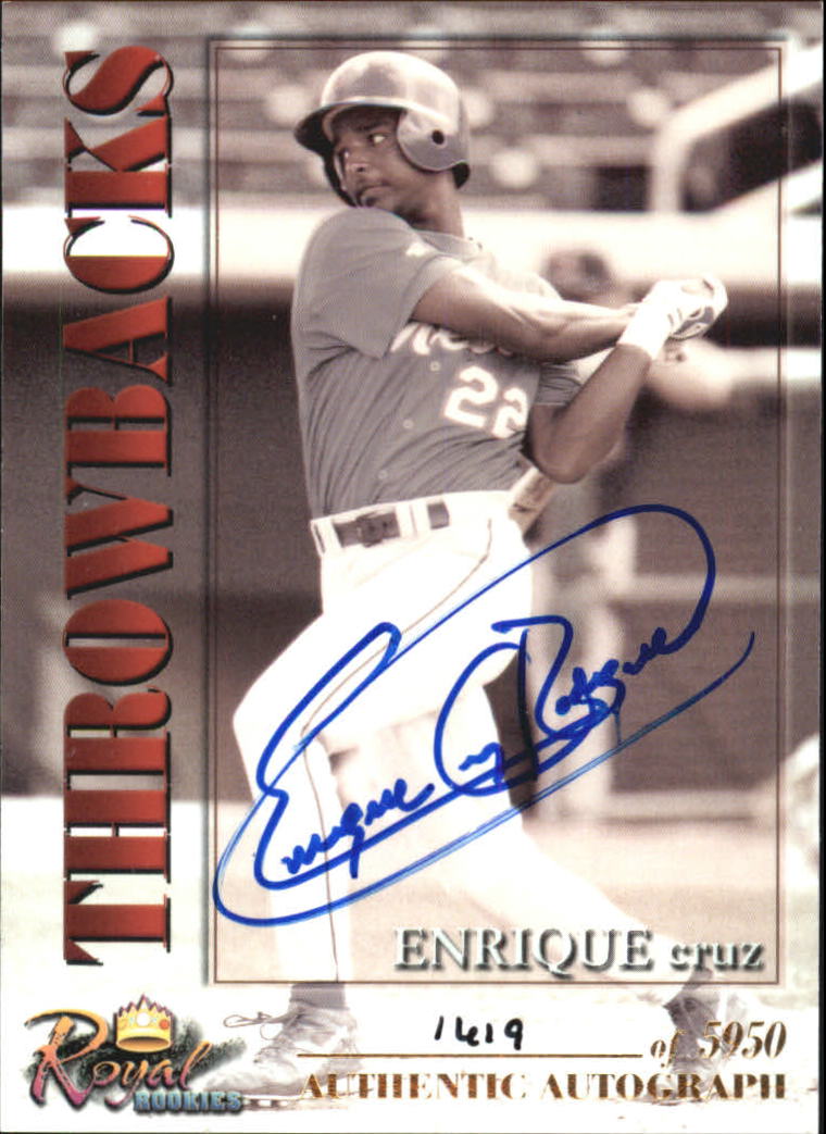 2001 Royal Rookies Autographs #3 Enrique Cruz