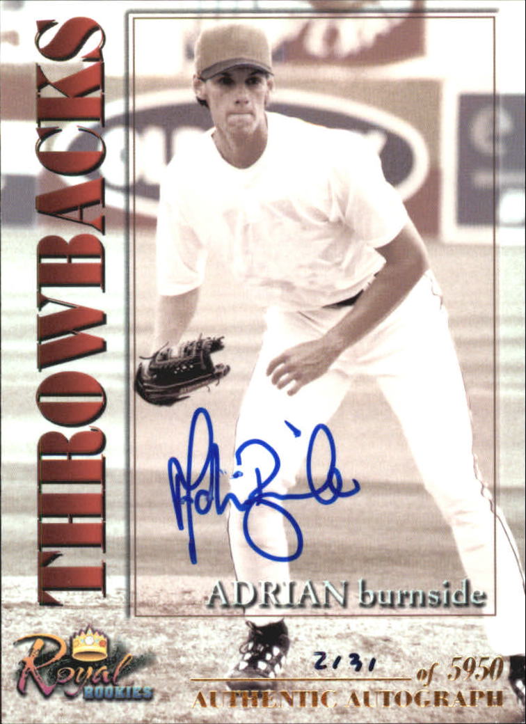 2001 Royal Rookies Autographs #20 Adrian Burnside