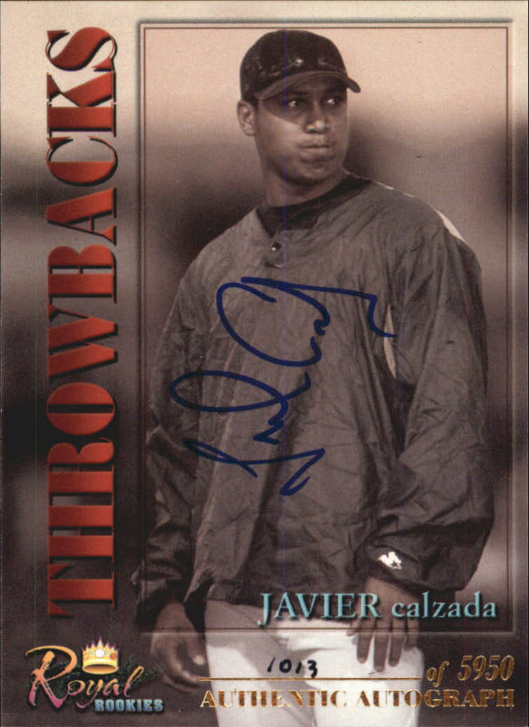 2001 Royal Rookies Autographs #30 Javier Calzada