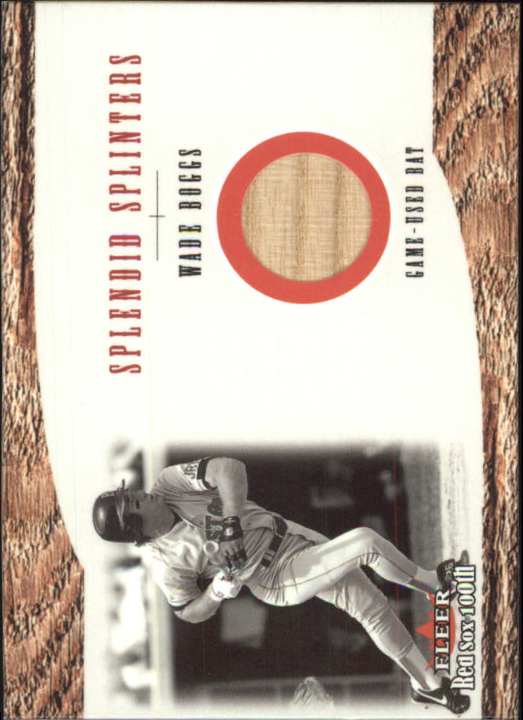 2001 Fleer Red Sox 100th Splendid Splinters Game Bat #1 Wade Boggs