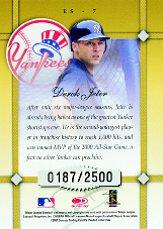2001 Donruss Elite Series #ES7 Derek Jeter back image