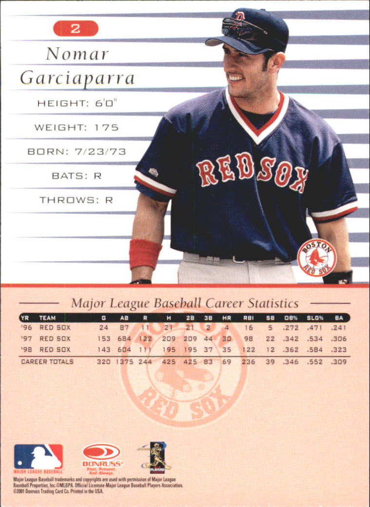 A8497- 2001 Donruss Baseball Karten 1-150 + Einsätze -du Pick- 15 + Free US - Bild 295 von 398