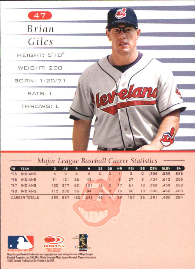 A8497- 2001 Donruss Baseball Karten 1-150 + Einsätze -du Pick- 15 + Free US - Bild 329 von 398