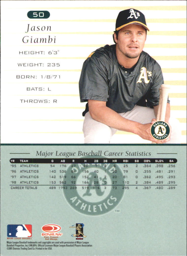 A8497- 2001 Donruss Baseball Karten 1-150 + Einsätze -du Pick- 15 + Free US - Bild 333 von 398