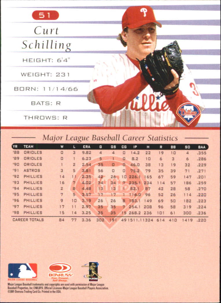 A8497- 2001 Donruss Baseball Karten 1-150 + Einsätze -du Pick- 15 + Free US - Bild 335 von 398