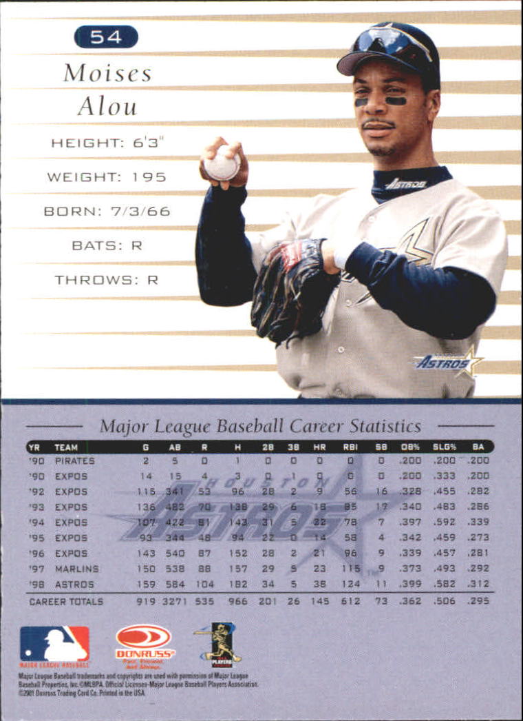 A8497- 2001 Donruss Baseball Karten 1-150 + Einsätze -du Pick- 15 + Free US - Bild 341 von 398