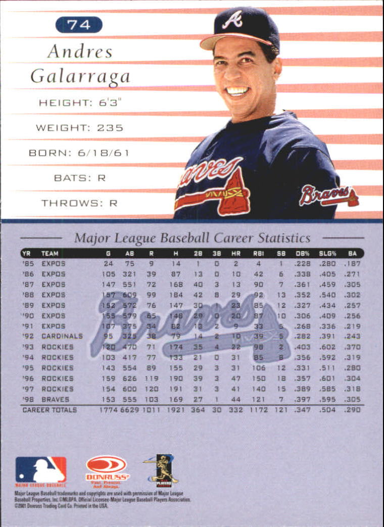 A8497- 2001 Donruss Baseball Karten 1-150 + Einsätze -du Pick- 15 + Free US - Bild 367 von 398