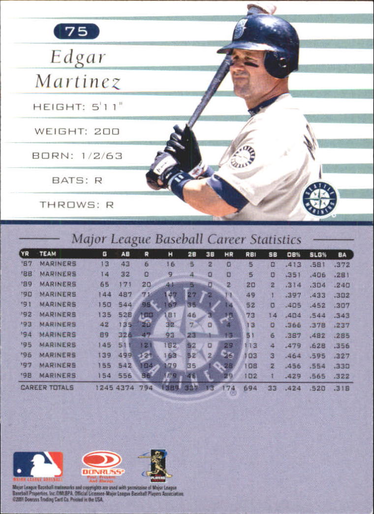 A8497- 2001 Donruss Baseball Karten 1-150 + Einsätze -du Pick- 15 + Free US - Bild 369 von 398