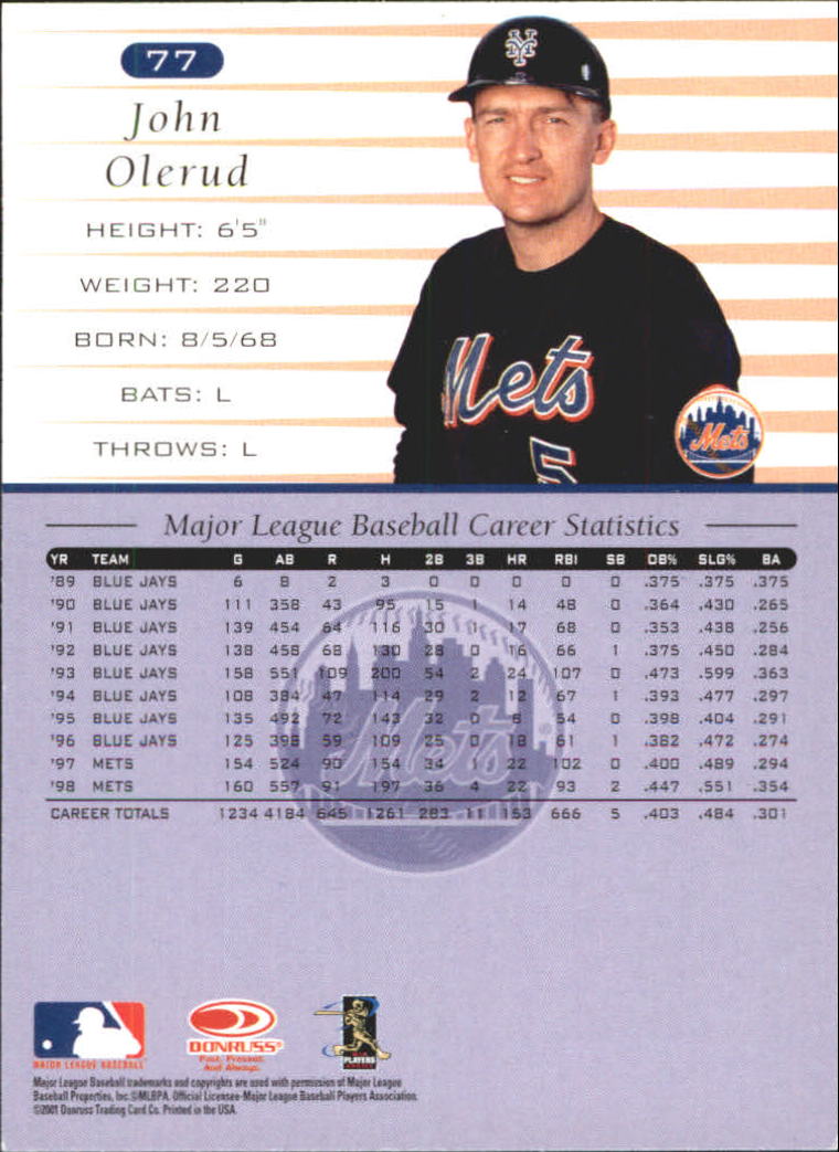 A8497- 2001 Donruss Baseball Karten 1-150 + Einsätze -du Pick- 15 + Free US - Bild 371 von 398