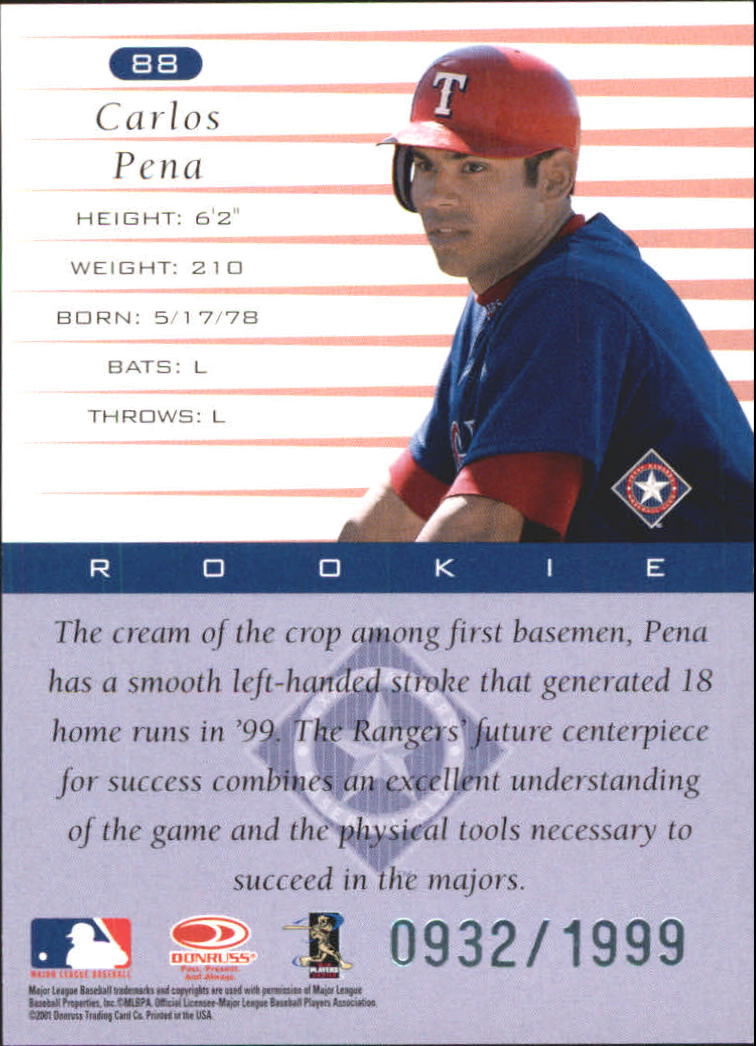 A8497- 2001 Donruss Baseball Karten 1-150 + Einsätze -du Pick- 15 + Free US - Bild 387 von 398