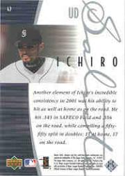 2001 Upper Deck Rookie Update Ichiro Tribute #47 Ichiro Suzuki SAL back image