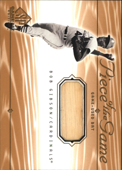 2001 SP Game Bat Edition Piece of the Game #BG Bob Gibson SP