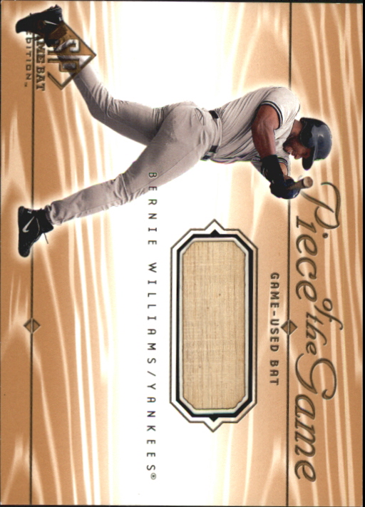 2001 SP Game Bat Edition Piece of the Game #BW Bernie Williams