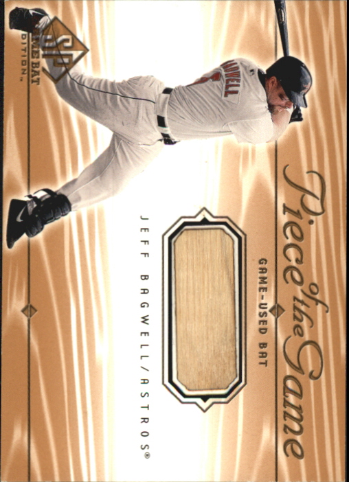 2001 SP Game Bat Edition Piece of the Game #JB Jeff Bagwell SP