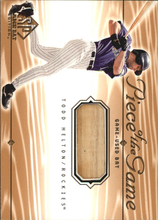 2001 SP Game Bat Edition Piece of the Game #TH Todd Helton