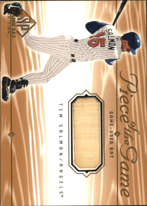 2001 SP Game Bat Edition Piece of the Game #TS Tim Salmon SP