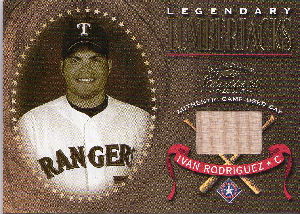 2001 Donruss Classics Legendary Lumberjacks #LL5 Ivan Rodriguez