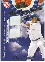 2001 Absolute Memorabilia Home Opener Souvenirs Double #OD12 Manny Ramirez Sox
