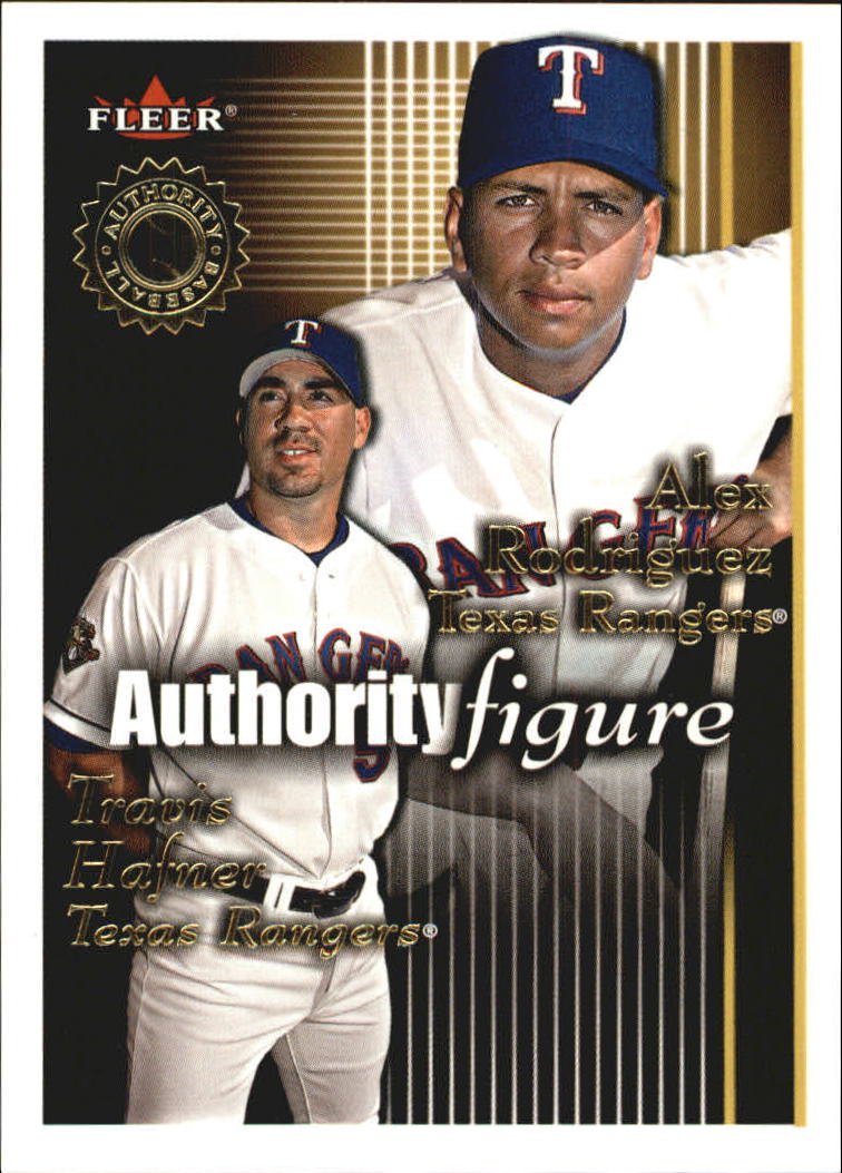 2001 Fleer Authority Figures #13 A.Rodriguez/T.Hafner