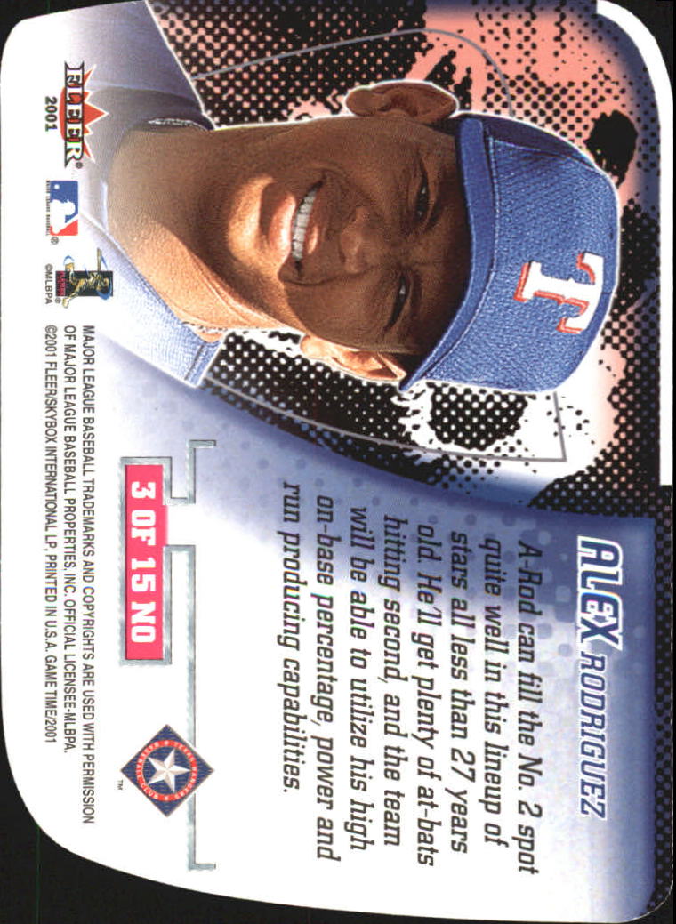 2001 Fleer Game Time Baseball "Insert and Parallel" Cards - Picture 7 of 19