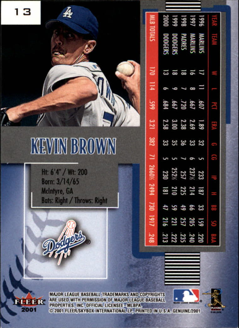 2001 Fleer Genuine Baseball "Main Set" Cards #1 to #128 Rookies and Veterans - Picture 27 of 205