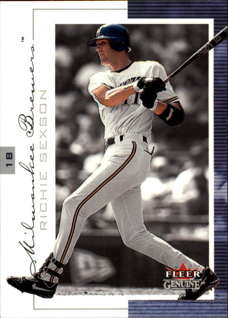 2001 Fleer Genuine Baseball "Main Set" Cards #1 to #128 Rookies and Veterans - Picture 48 of 205