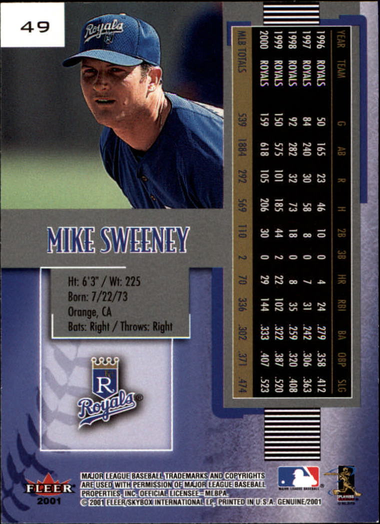 2001 Fleer Genuine Baseball "Main Set" Cards #1 to #128 Rookies and Veterans - Picture 97 of 205