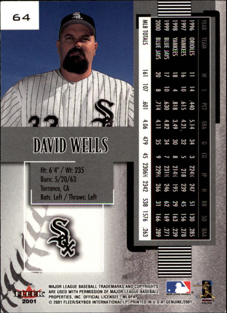 2001 Fleer Genuine Baseball "Main Set" Cards #1 to #128 Rookies and Veterans - Picture 125 of 205