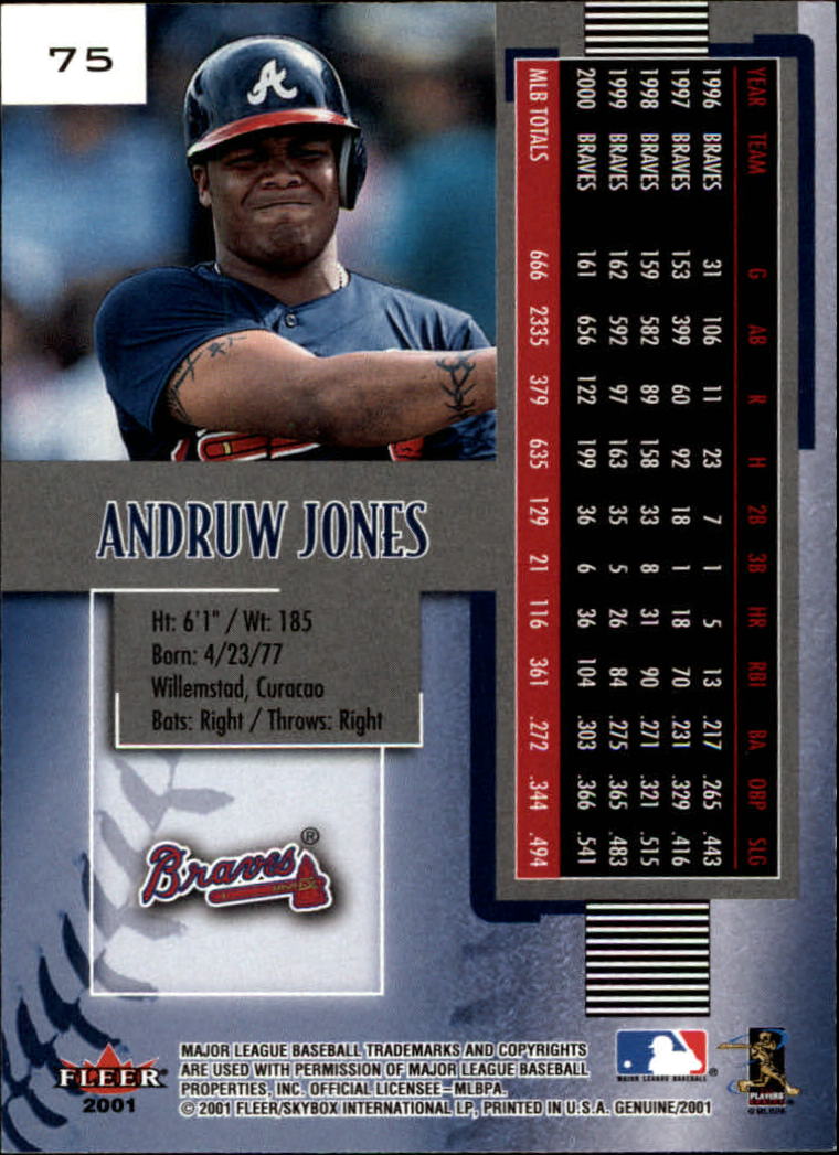 2001 Fleer Genuine Baseball "Main Set" Cards #1 to #128 Rookies and Veterans - Picture 147 of 205