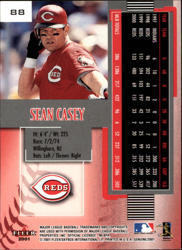 2001 Fleer Genuine Baseball "Main Set" Cards #1 to #128 Rookies and Veterans - Picture 171 of 205