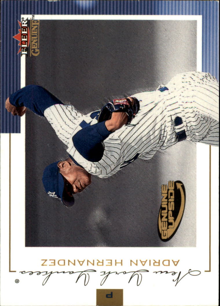 2001 Fleer Genuine Baseball "Main Set" Cards #1 to #128 Rookies and Veterans - Picture 196 of 205