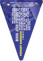 2001 Fleer Genuine Pennant Aggression #1 Derek Jeter back image