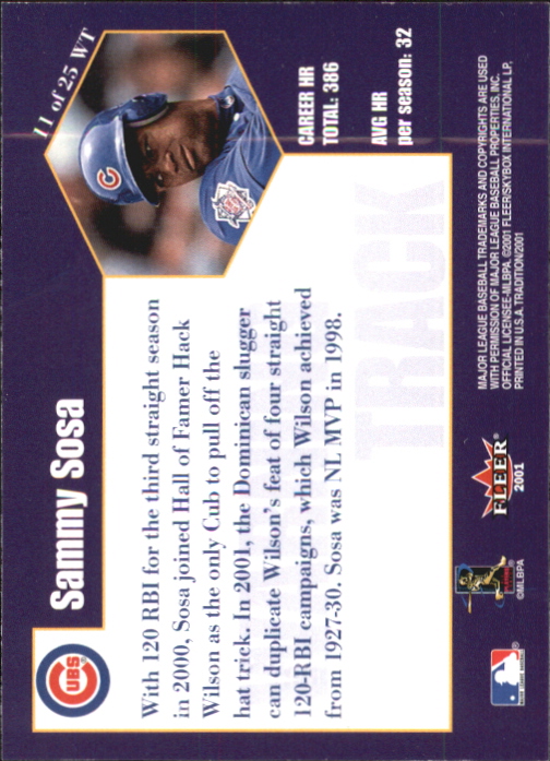 A2341- 2001 Fleer Tradition Baseball Assted Inserts -You Pick- 15+ FREE US SHIP - Picture 27 of 27