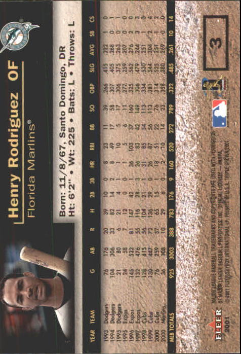 2001 Fleer Triple Crown Baseball "Main Set" Cards #1 to #150 - Picture 7 of 301