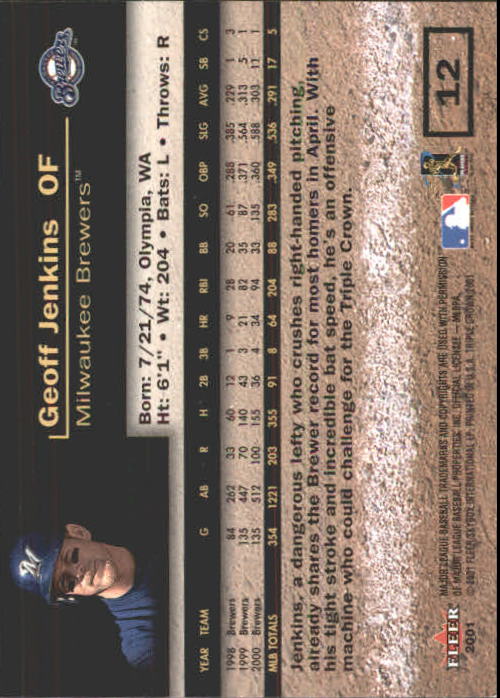 2001 Fleer Triple Crown Baseball "Main Set" Cards #1 to #150 - Picture 25 of 301